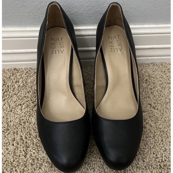 New NATURALIZER Berlin Black Leather Dress Pumps Sz 7.5 M - Picture 2 of 6